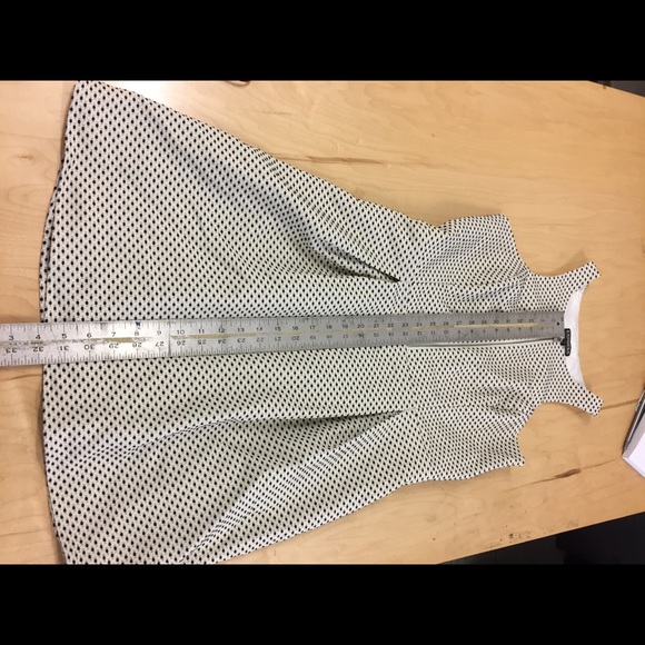 Polka dot black and white express dress size 10. - Picture 2 of 7
